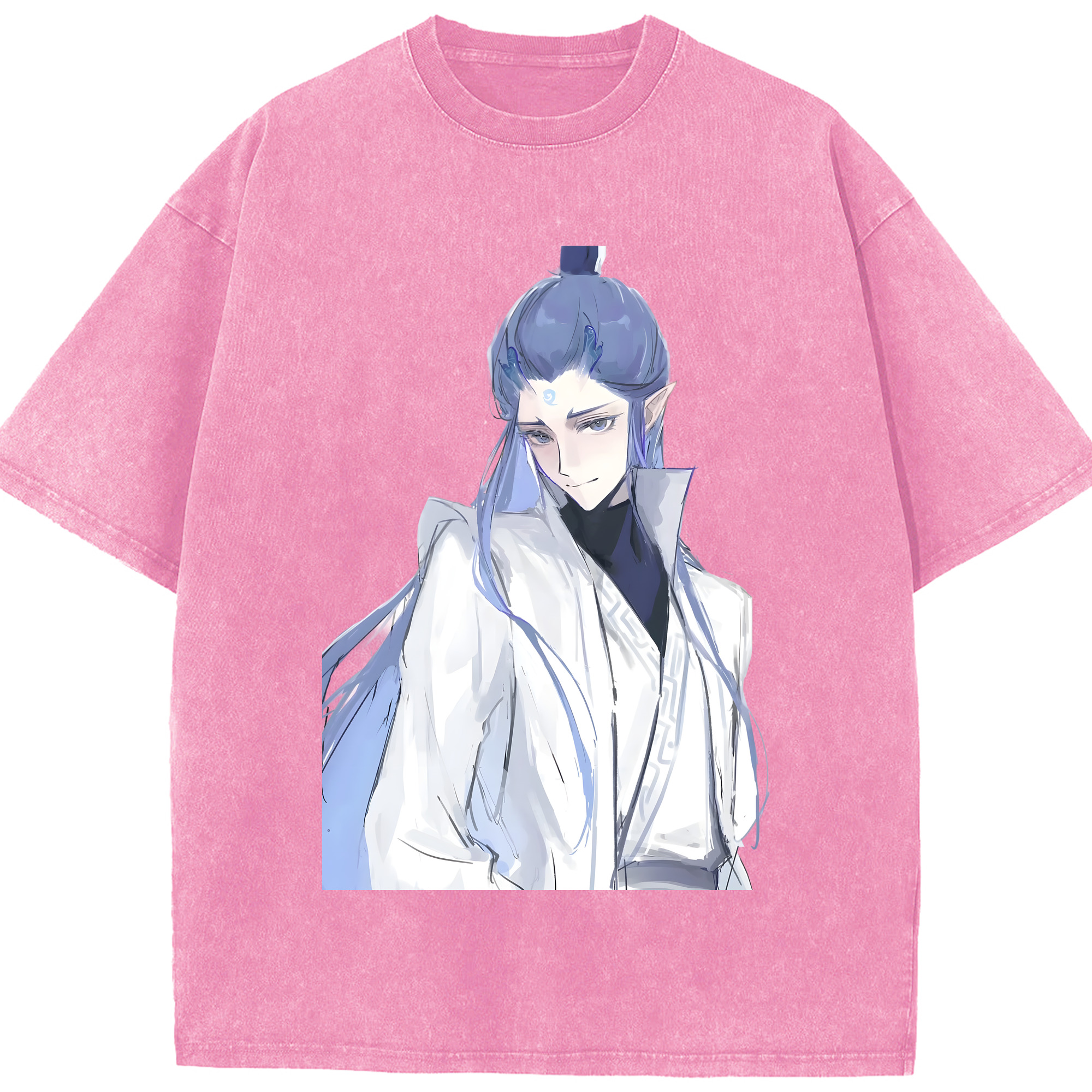（画像用） Ne Zha 2 ナタ 魔童の大暴れ 綿100% ヴィンテージ風 半袖Tシャツ（フロントプリント）